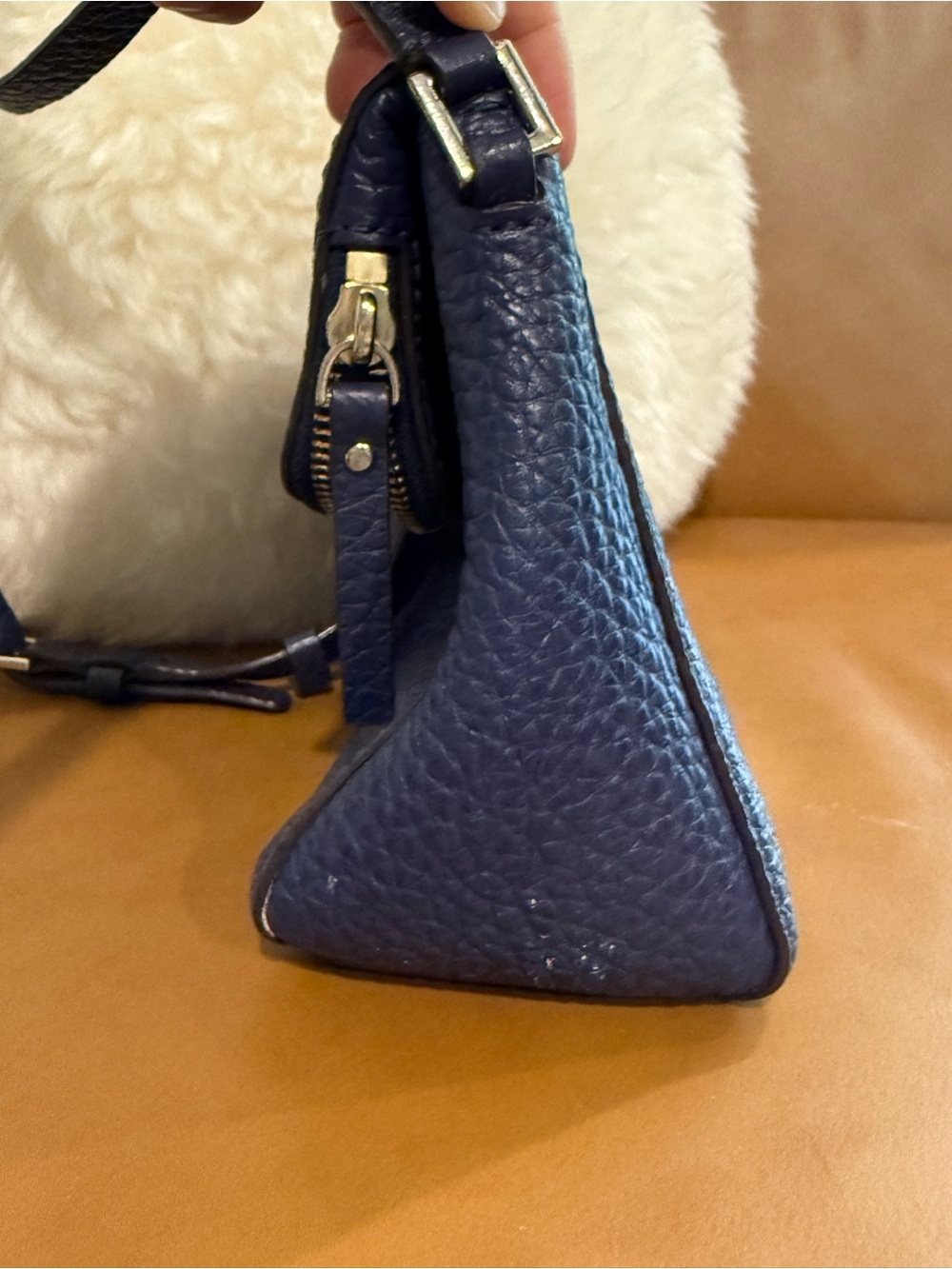 kate spade Navy Pebbled Leather Crossbody with Gold Hardware - Picture 9 of 9